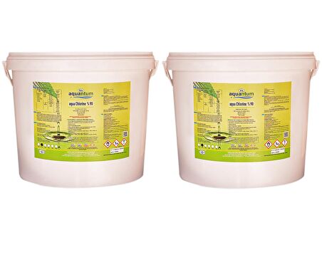 2 ADET Aquantum 10 Kg (20 KG) %90 Aktif Granül Klor - %90 Chlorine Granular-ToptancıyızBiz